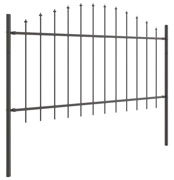 Zahradní plot WOERDEN 2 ks 170 x 140 cm Práškově lakovaná ocel 3360095