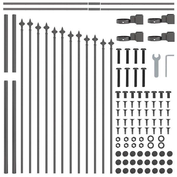 Zahradní plot WOERDEN 2 ks 170 x 140 cm Práškově lakovaná ocel 3360095