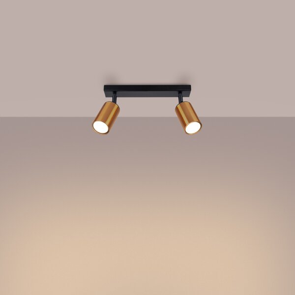 Sollux Lighting Stropní svítidlo WINX 2 černá/měděná