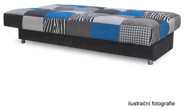 Rozkládací pohovka ZIG-ZAG – spací plocha 116 x 195 cm a úložný prostor zelená