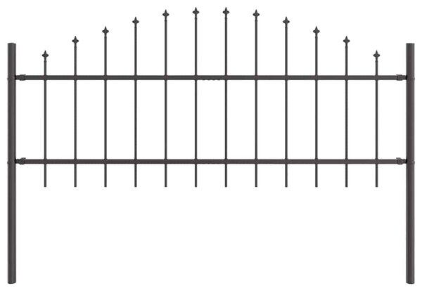 Zahradní plot WOERDEN 2 ks 170 x 115 cm Práškově lakovaná ocel 3360094