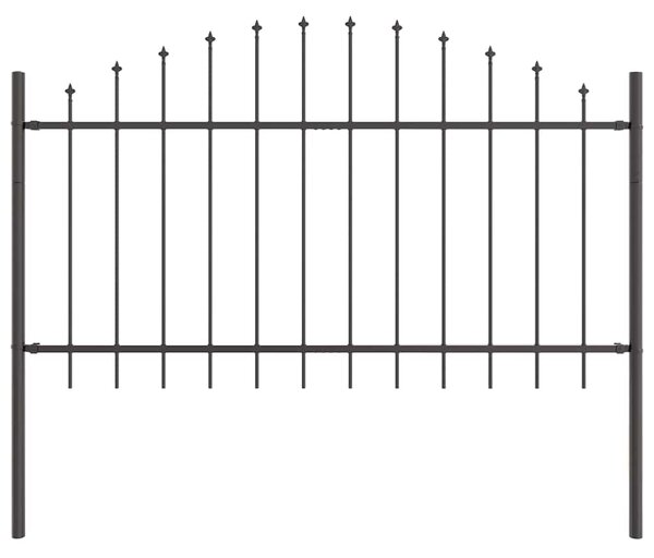 Zahradní plot WOERDEN 2 ks 170 x 140 cm Práškově lakovaná ocel 3360095