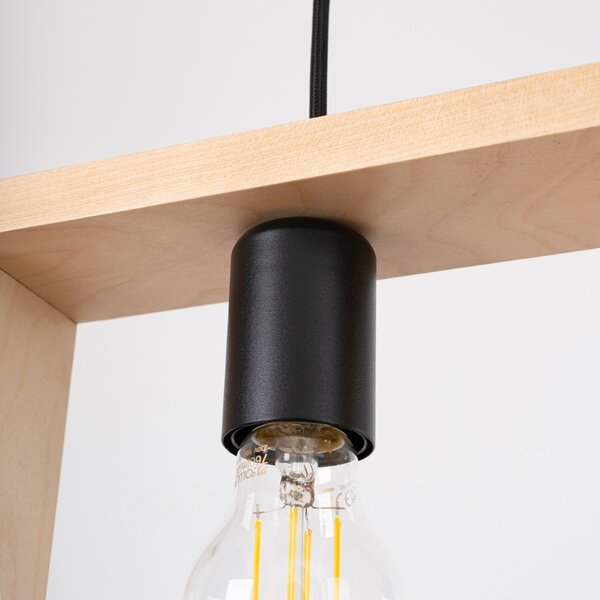 Sollux Lighting Závěsné svítidlo ARIES přírodní dřevo