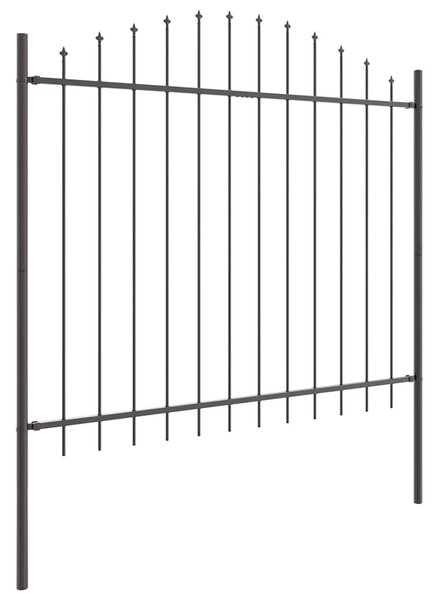 Zahradní plot WOERDEN 2 ks 170 x 165 cm Práškově lakovaná ocel 3360096