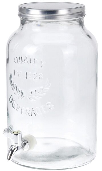 Skleněný dávkovač nápojů s kohoutkem, 5,5 l