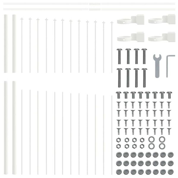 Zahradní plot WOERDEN 2 ks 170 x 165 cm Práškově lakovaná ocel 3360138