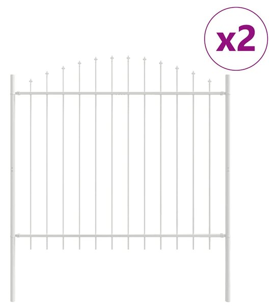Zahradní plot WOERDEN 2 ks 170 x 165 cm Práškově lakovaná ocel 3360138