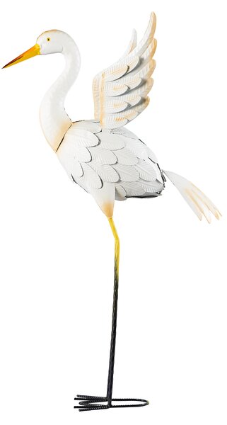 LIVARNO home Kovový dekorativní pták (bílá volavka) (100371957002)
