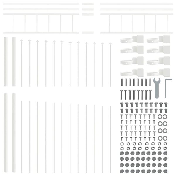 Zahradní plot WOERDEN 2 ks 170 x 225 cm Práškově lakovaná ocel 3360141