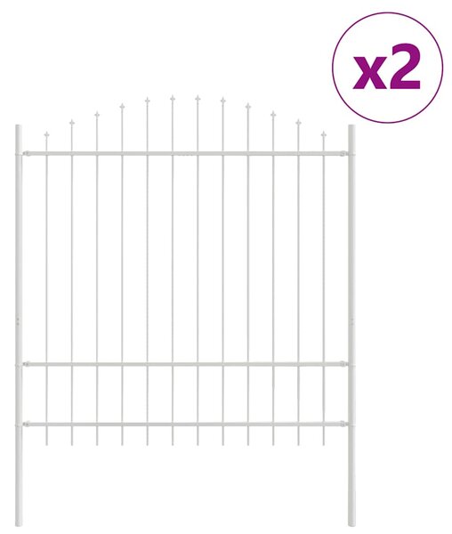 Zahradní plot WOERDEN 2 ks 170 x 215 cm Práškově lakovaná ocel 3360140