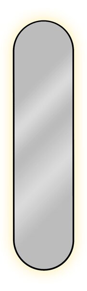 Baltica Design Tiny Border Pastille zrcadlo 50x110 cm oválný s osvětlením černá 5904107929132