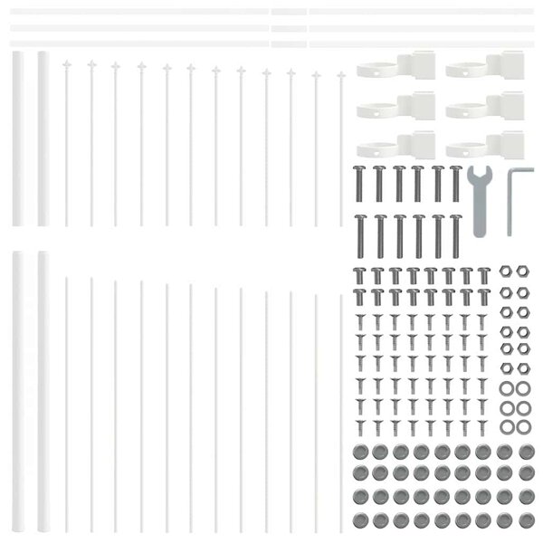 Zahradní plot WOERDEN 2 ks 170 x 215 cm Práškově lakovaná ocel 3360140