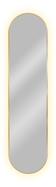 Baltica Design Tiny Border Pastille zrcadlo 50x100 cm oválný s osvětlením zlatá 5904107928982