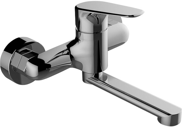 Laveo Rondo umyvadlová baterie na stěnu chrom BLX050D
