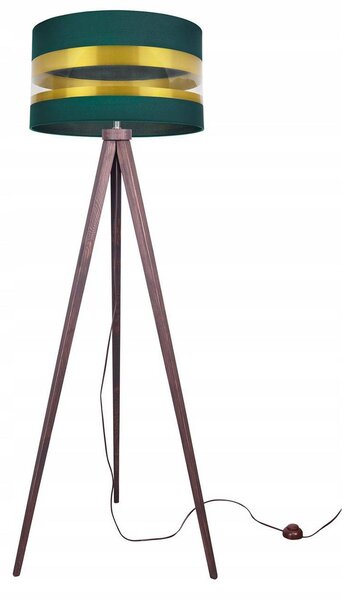 Podlahová lampa INTENSE GOLD, 1x textilní stínítko (výběr z 6 barev), (výběr z 5 barev konstrukce), (fi 35cm)