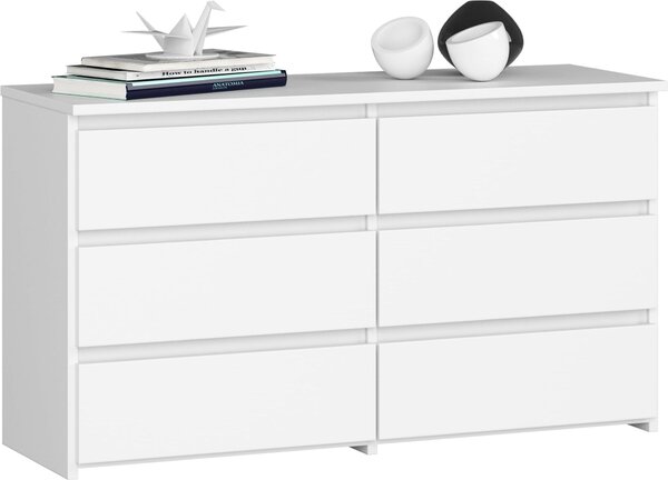 BDW, komoda, 6 zásuvek, 100x57, skříň, příborník, bílá