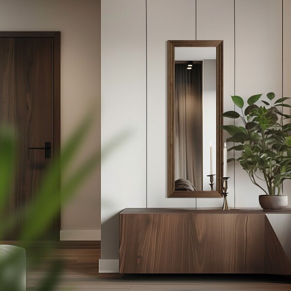 Styler Wave zrcadlo 50x142 cm obdélníkový dřevo LU-12430
