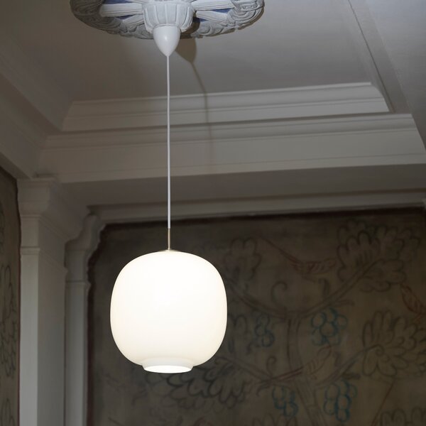 LOUIS POULSEN Závěsná lampa VL 45 Radiohus, 175, Brass / White Opal