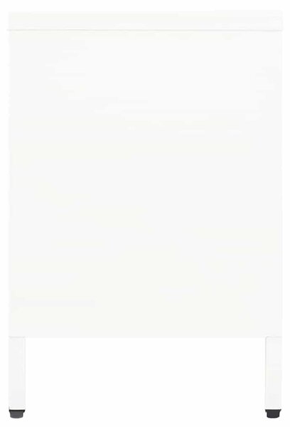 TV stolek bílý 105 x 35 x 52 cm ocel a sklo 336059