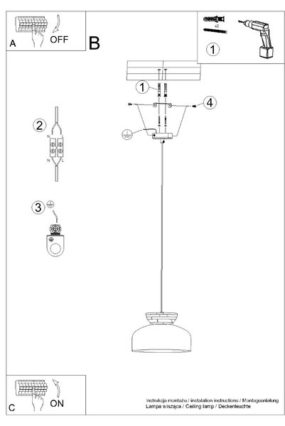 Sollux Lighting Závěsné svítidlo MARION bílé