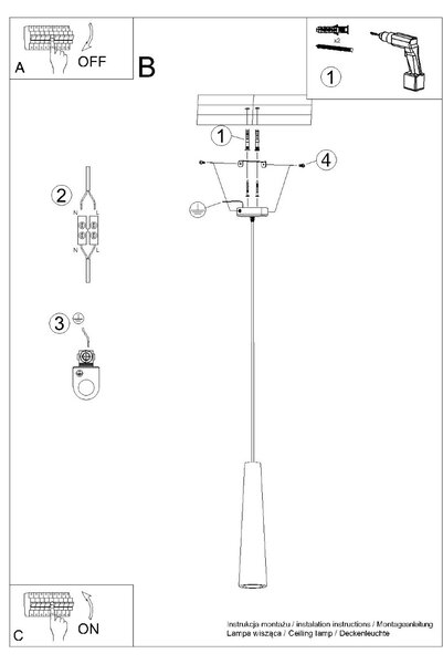 Sollux Lighting Závěsné svítidlo ELECTRA beton
