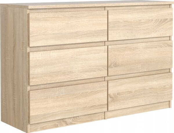 Komoda 6 120cm - se 6 zásuvkami v barvě dub Sonoma / různé barvy a velikosti