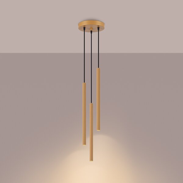 Sollux Lighting Závěsné svítidlo ARCHE 3P zlaté