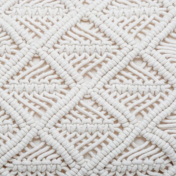Dekorační polštář s třásněmi MACRAME, 30 x 50 cm, béžový