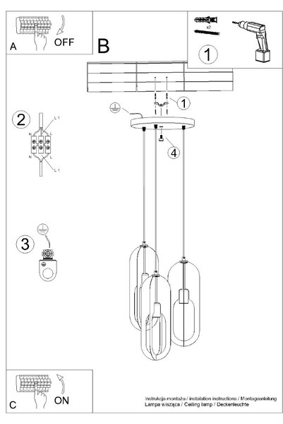 Sollux Lighting Závěsné svítidlo NICUS 1 bílé