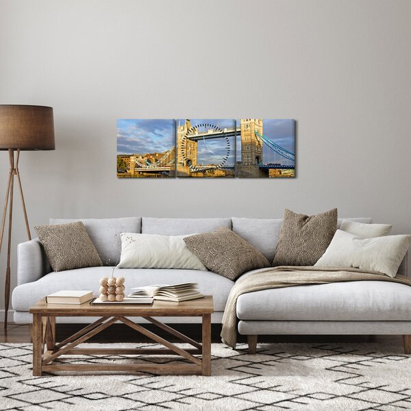 Obraz - Tower Bridge (s hodinami) (90x30 cm)