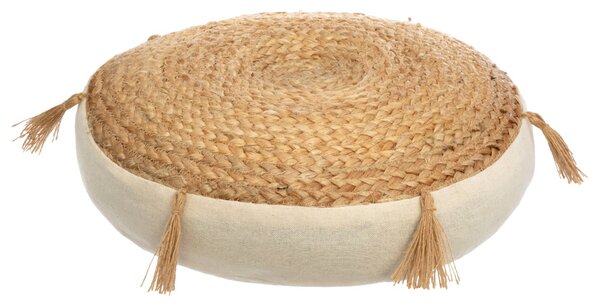 Polštář na sezení na podlaze RITUAL, Ø 38 cm, juta
