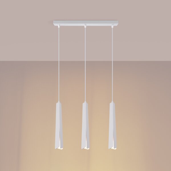 Sollux Lighting Závěsná lampa PRYSM 3L bílá