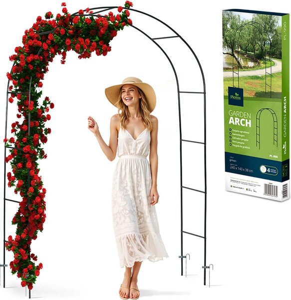 Plonos PL-990 Zahradní pergola oblouk 240 cm, černá
