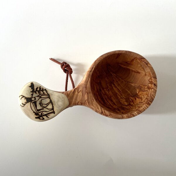 Pahkataide Finský hrnek Kuksa Poro, bříza kadeřavá
