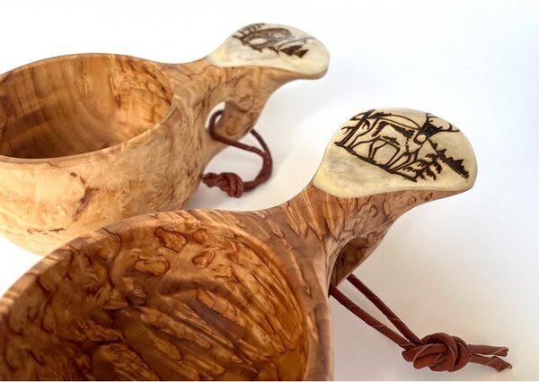 Pahkataide Finský hrnek Kuksa Poro, bříza kadeřavá