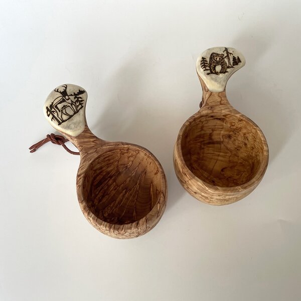 Pahkataide Finský hrnek Kuksa Poro, bříza kadeřavá