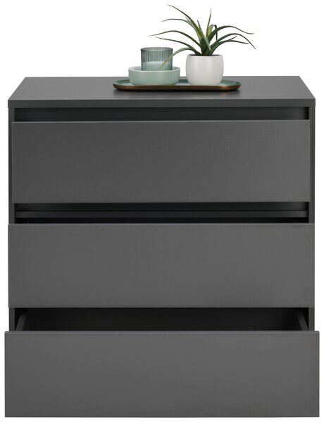 KOMODA, antracitová, 80/79/48 cm Carryhome - Široké komody, Online Only