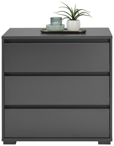 KOMODA, antracitová, 80/79/48 cm Carryhome - Široké komody, Online Only