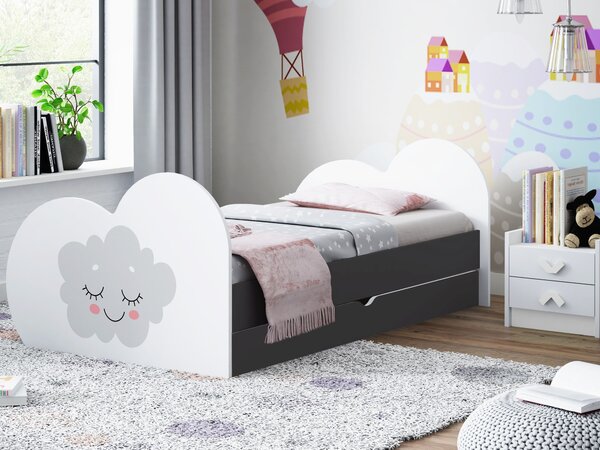 Dětská postel MRÁČEK 180x90 cm, se šuplíkem (11 barev) + matrace ZDARMA