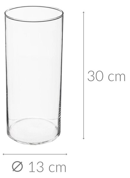 Skleněná váza CYLINDER, 30 cm