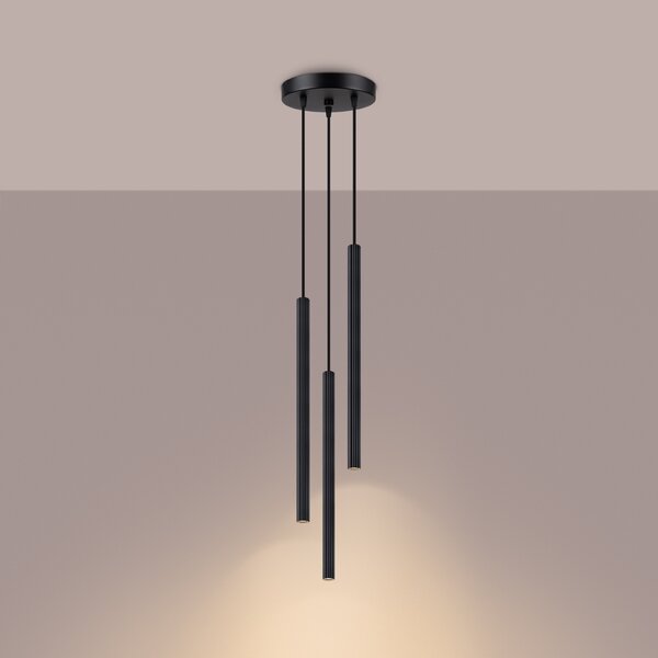 Sollux Lighting Závěsné svítidlo ARCHE 3P černé