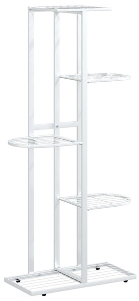 5patrový stojan na květiny 43 x 22 x 98 cm bílý kov 336111