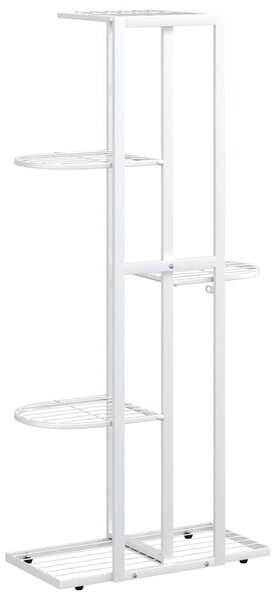 5patrový stojan na květiny 43 x 22 x 98 cm bílý kov 336111