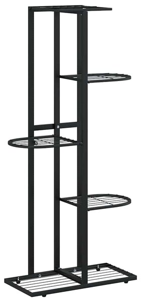 5patrový stojan na květiny 43 x 22 x 98 cm černý kov 336110