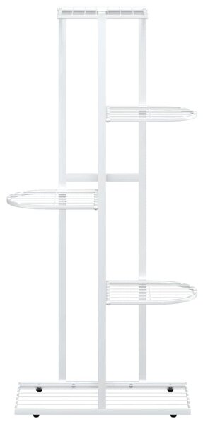 5patrový stojan na květiny 43 x 22 x 98 cm bílý kov 336111