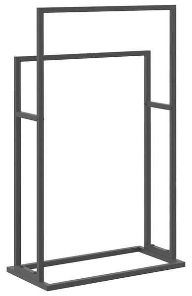Volně stojící stojan na ručníky černý 48 x 24 x 78,5 cm železo 336127