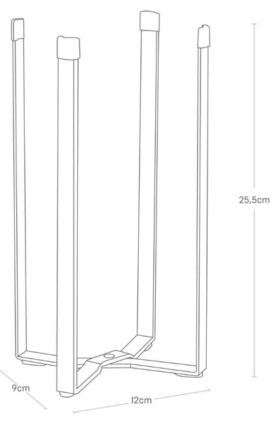 YAMAZAKI Bílý kovový stojan Tower 26,5 cm