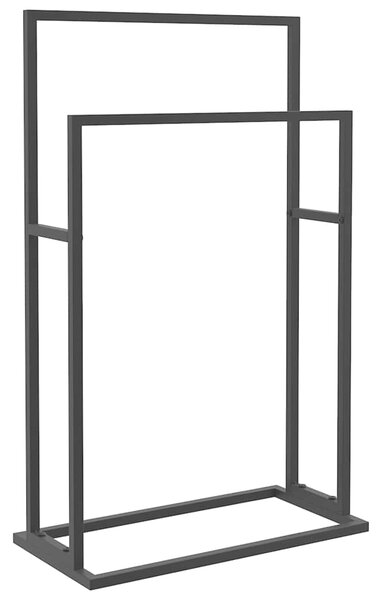 Volně stojící stojan na ručníky černý 48 x 24 x 78,5 cm železo 336127