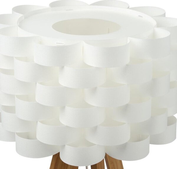 Bambusová stojací lampa - bílá, výška 150 cm