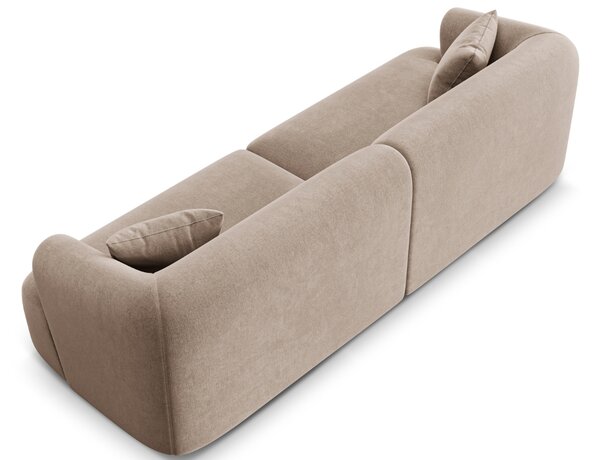 Cosmopolitan Design Béžová sametová čtyřmístná pohovka Campi 255 cm